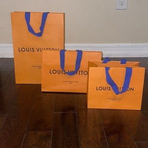 Louis Vuitton gift bags, set of three